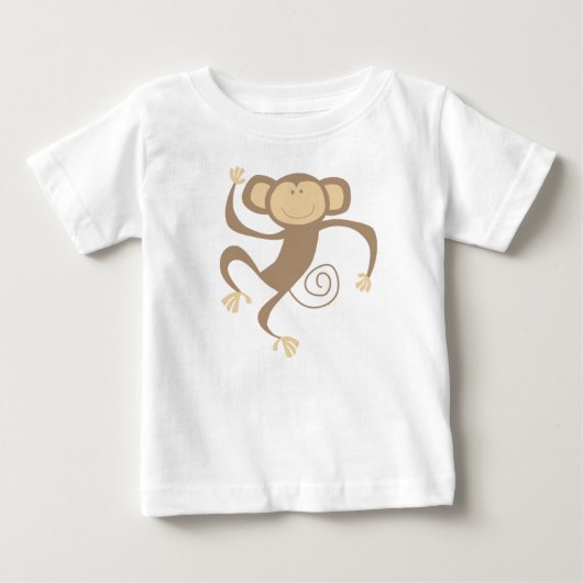 Monkeying乳児Tシャツ ベビーTシャツ (正面)