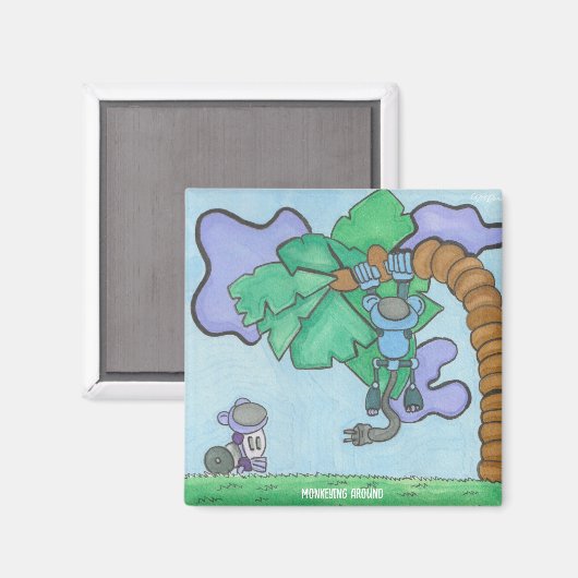 Monkeying のまわりに マグネット (正面/裏面)