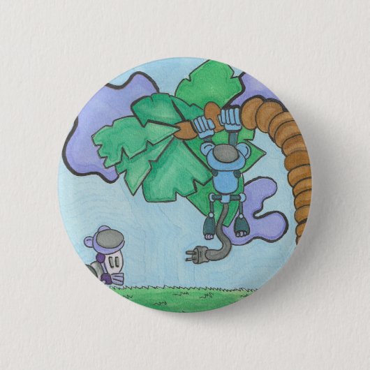 Monkeying のまわりに 缶バッジ (正面)