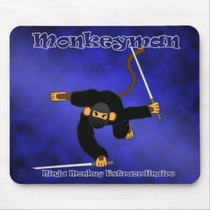 Monkeymanの青いマウスパッド マウスパッド