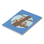 Monkeys登山ツリーcartoonメモ帳 ノートパッド (回転)