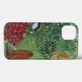 Monkeys 1910年が付いている熱帯森林(キャンバスの油) Case-Mate iPhoneケース (裏面 (横))