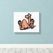 Monkeys And The Camel キャンバスプリント (インサイチュ (ウッドフロア))