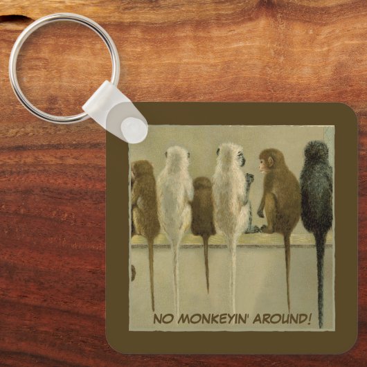 Monkeys Business Birthday From Group Personalized キーホルダー (正面)