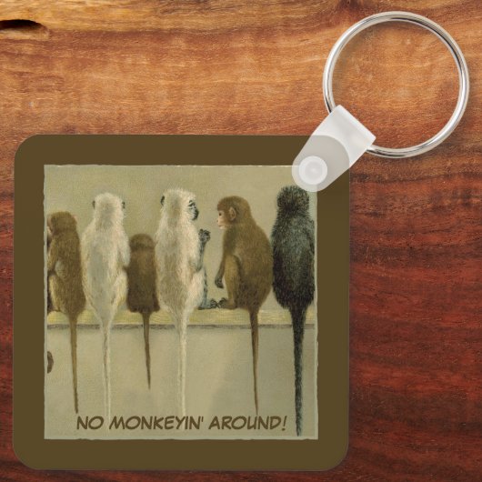 Monkeys Business Birthday From Group Personalized キーホルダー (裏面)