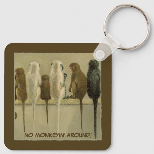 Monkeys Business Birthday From Group Personalized キーホルダー (裏面)