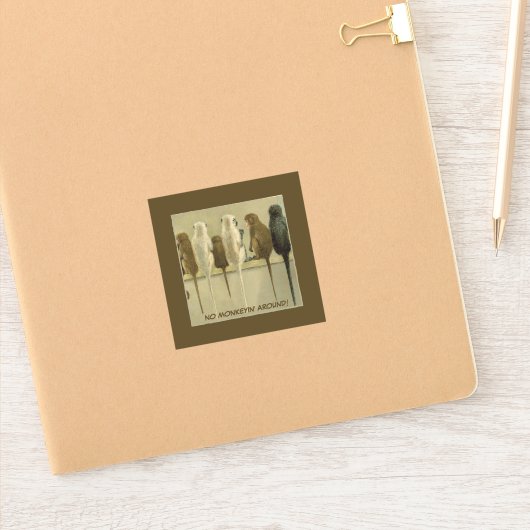 Monkeys Business Birthday From Group Personalized シール (ノートブック)