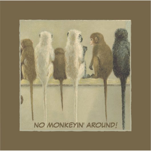 Monkeys Business Birthday From Group Personalized シール (正面)