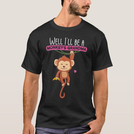Monkey's Grandma Pregnancy Announcement Tシャツ (正面)