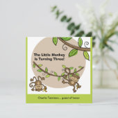 MonkeyZoo 動物の誕生日招待状 招待状 (スタンド正面)