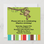 MonkeyZoo 動物の誕生日招待状 招待状 (裏面)