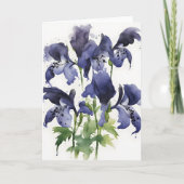 Monkshood - Watercolor flowers カード (正面)