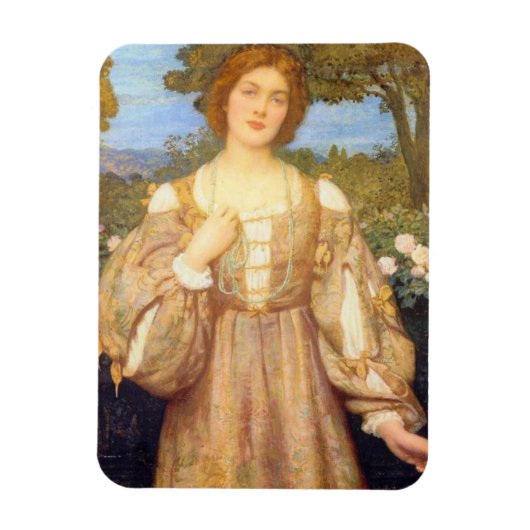 Monna Giovanna (by Edward Robert Hughes) マグネット (縦)
