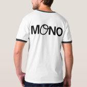 MONO プリント メンズ ベーシック リング Tシャツ (裏面)