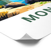 Mono Lake Californiaトラベルプリント ポスター (角)