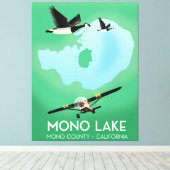 Mono Lake, Mono County, California旅行ポスター キャンバスプリント (インサイチュ (ウッドフロア))