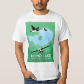 Mono Lake, Mono County, California旅行ポスター Tシャツ (正面)
