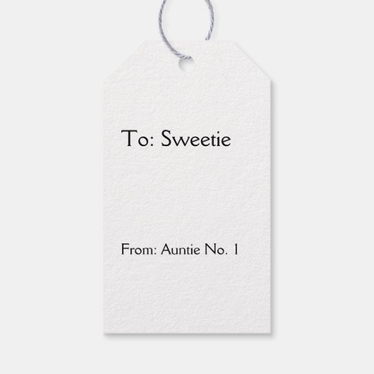 Monochromatic Black Geometric Swirls Pattern ギフトタグ (裏面)