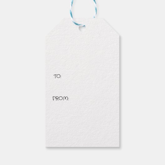 Monochromatic Black Geometric Swirls Pattern ギフトタグ (裏面)