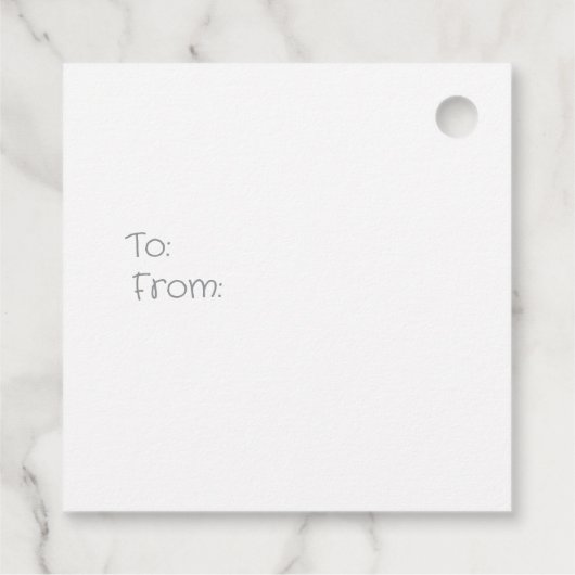 Monochromatic Black Geometric Swirls Pattern フェイバータグ (裏面)