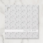 Monochromatic Black Geometric Swirls Pattern フェイバータグ (正面)