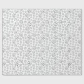 Monochromatic Black Geometric Swirls Pattern ラッピングペーパー (フラット)