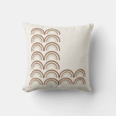 Monochromatic Boho Rainbow Pillow – 16x16 Minimali クッション (正面)
