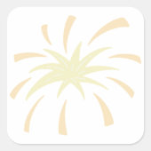 Monochromatic Doodle Burst スクエアシール (正面)