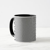 Monochromatic Geometric Lines Combo Mug マグカップ (正面左)