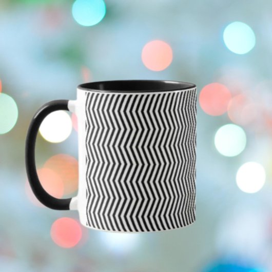 Monochromatic Geometric Lines Combo Mug マグカップ