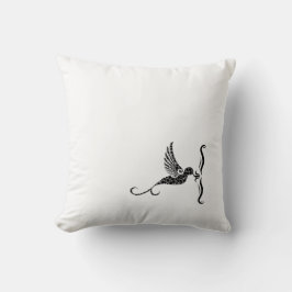 Monochromatic Hummingbird Square Pillow | Elegant  クッション