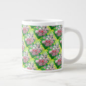 Monochromatic, Rosas, Dianthus caryophyllus,  Gerb ジャンボコーヒーマグカップ (右)