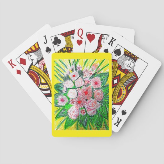 Monochromatic, Rosas, Dianthus caryophyllus,  Gerb トランプ (裏面)