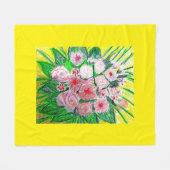 Monochromatic, Rosas, Dianthus caryophyllus, Gerb フリースブランケット (正面(横))