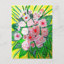 Monochromatic, Rosas, Dianthus caryophyllus,  Gerb ポストカード