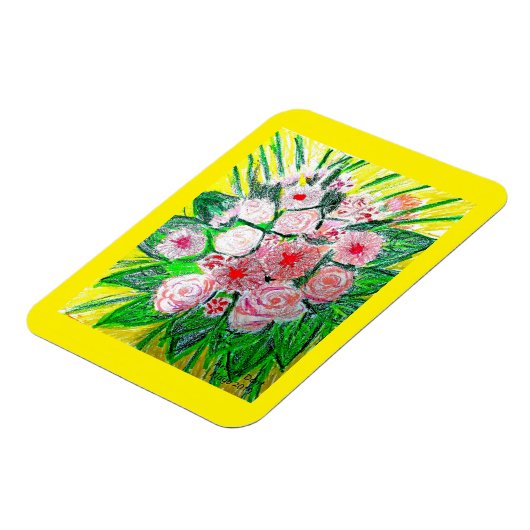 Monochromatic, Rosas, Dianthus caryophyllus,  Gerb マグネット (左側)