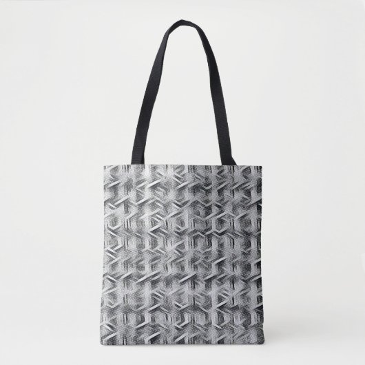 Monochrome abstract geometric pattern 1279 トートバッグ (正面)