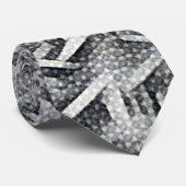 Monochrome abstract geometric pattern 1279 ネクタイ (ロール)