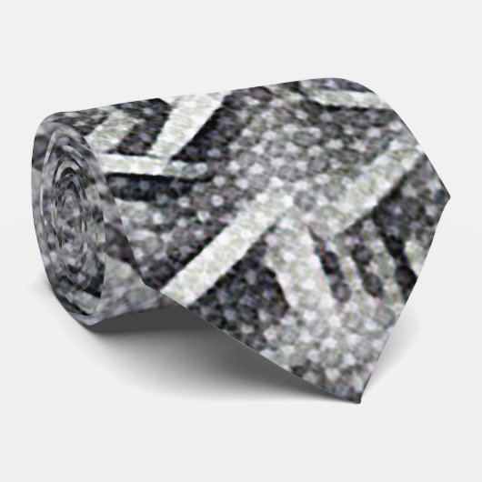 Monochrome abstract geometric pattern 1279 ネクタイ (ロール)