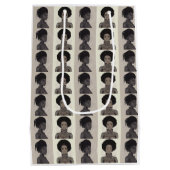 Monochrome Afrofuturist Queens ミディアムペーパーバッグ (裏面)