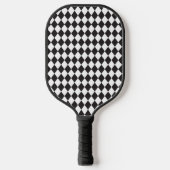 Monochrome Black And White Argyle  ピックルボールラケット (正面)