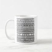 Monochrome Boho Knit Sampler | Tribal Geometric コーヒーマグカップ (左)