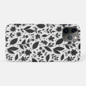 Monochrome Botanical Bloom ✨ Black Floral Elegance Case-Mate iPhoneケース (裏面(横))