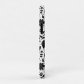 Monochrome Botanical Bloom ✨ Black Floral Elegance Case-Mate iPhoneケース (裏面/右)