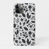 Monochrome Botanical Bloom ✨ Black Floral Elegance Case-Mate iPhoneケース (裏)