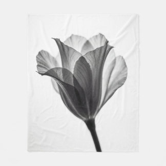 Monochrome botanical fine art photograph フリースブランケット