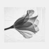 Monochrome botanical fine art photograph フリースブランケット (正面(横))