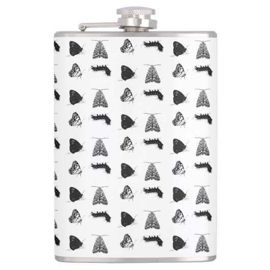 Monochrome Butterfly フラスク (正面)