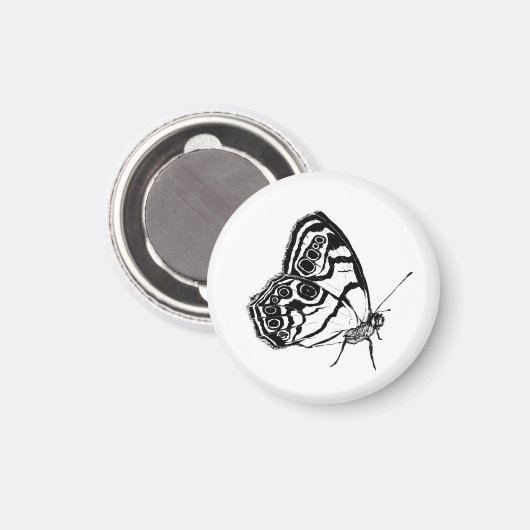 Monochrome Butterfly マグネット (正面/裏面)