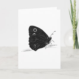 Monochrome Butterfly Card カード